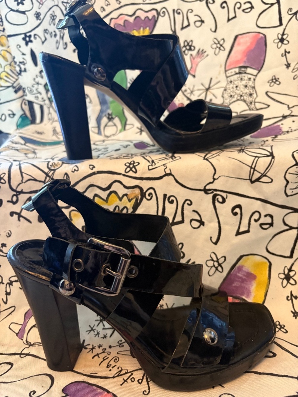 Nine West chunky heel sandals